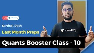 Quantitative Aptitude Booster Class for CAT 2021 Preparation | 10 | Unacademy CAT-alyst