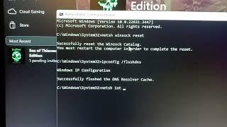netsh winsock reset