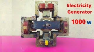 I Make Electric Generator from Microwave Transformer Real Electricity Generator By Multi Electric