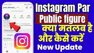 Instagram Public Figure Kya Hota Hai | Instagram Me Public Figure Ka Matlab Kya Hai