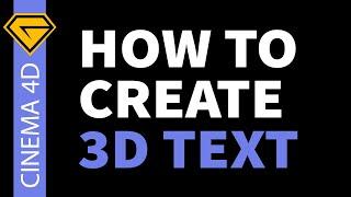 How To Create 3D Text | Cinema 4D Tutorial