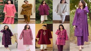 Newest Casual Wear Printed Khaddar Kurta Design 2025 || winter khadar kurti design ideas