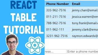 Create a Table in React | Learn how to view, add, delete and edit rows in a table from Scratch