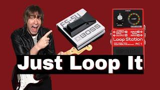 BOSS RC-1 Loop Station Pedal with the BOSS FS-5U