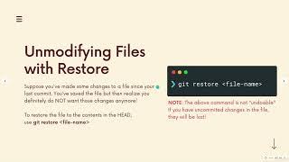 Un Staging Changes With Git Restore