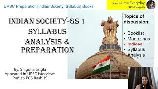 Society-GS 1 Syllabus & preparation| UPSC | IAS