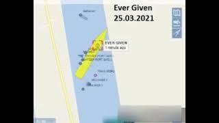 EverGiven: Current situation according to de vessel finder