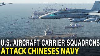 U.S. aircraft carrier squadrons attack Chinese navy. (World War Series 17)