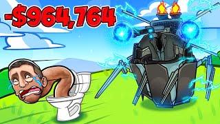 I Spent $964,764 To UNLOCK *NEW* GLITCHED CAMERMAN in Toilet Tower Defense