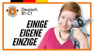einige-eigene-einzige | Deutsch lernen B1-C1 | Deutsch mit Marija