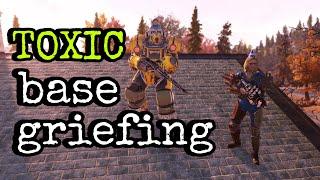 blowing up and griefing players bases (toxic fallout 76 pvp and funny trolling)