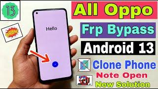 All Oppo FRP Bypass Android 13 | New Trick | Clone Phone Not Open | All Oppo Google Account Bypass |
