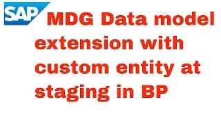 Data model extension with custom entity at staging level in BP