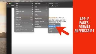 How to Format a Superscript in Apple Pages