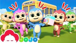 Five Little Monkeys Are Riding On The Bus! | Baby JoJo Nursery Rhymes & Kids Songs