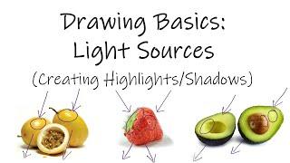 DRAWING BASICS: Light Sources (Highlights & Shadows)