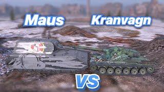 НА ЗАБИВ#93 | Самый ТЯЖЕЛЫЙ тяж против самого ЛЕГКОГО | Maus VS Kranvagn | WoT Blitz | Zlobina Liza