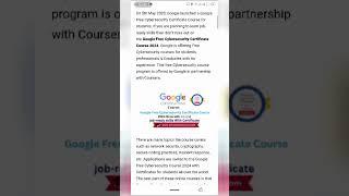 Free Online Google Cyber Security Course | Google