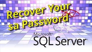 Recover Your SQL Server sa Password