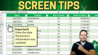 How to make ScreenTip in Excel | Pop up Message when Click on a Cell