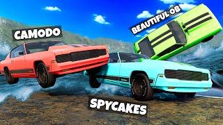 TERRIBLE DRIVERS Must Escape the Flood in Muscle Cars in BeamNG Drive Mods!