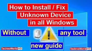 How to install / fix Unknown driver without any tool | any windows