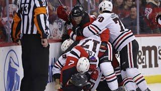 Rough stuff from the New Jersey Devils vs Chicago Blackhawks game (2024 NHL)