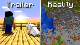 Minecraft Trailers VS Reality