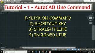 AutoCAD Line Command | How to use AutoCAD Line Command | AutoCAD Tutorial - 1