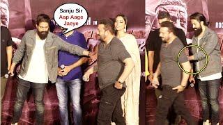 KGF 2 Actor Yash Show Respect To Sanjay Dutt And Tell To Stand Ahead At KGF 2 Press Conference