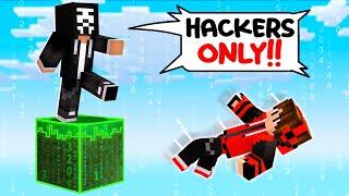 LOCKED On A HACKER ONLY ONE BLOCK In Minecraft !!!!