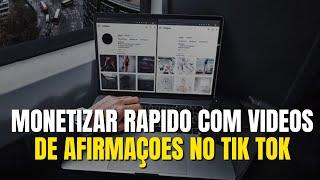 COMO MONETIZAR NO TIKTOK COM AFIRMAÇÕES POSITIVAS