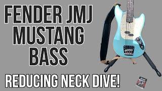 How to reduce neck dive on a bass guitar