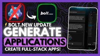 Bolt.New UPDATE: Develop a Full-Stack App Without Writing ANY Code! (Auth, Database, Etc!)