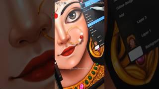 Durga Maa  Nose Ring Digital Painting ~ Happy #navaratri #durgapuja #shorts #durga #maa #digitalart