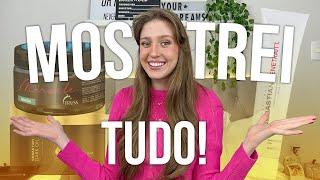 TOUR POR TODAS AS MINHAS MÁSCARAS E TRATAMENTOS CAPILARES!! *MOSTREI TUDO*