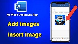 How To Insert image in Word Document App on Mobile.