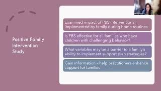 Help and Hope: Combining PBS/Optimism Training for Parents of Young Children w/ Challenging Behavior