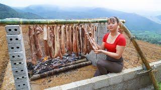 Go To The Market To Buy Pork, Smoked Pork Making Process | Phuong Daily Harvesting