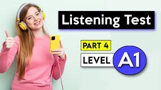 A1 Listening Test - Part 4 | English Listening Test