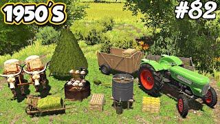 1950'S. MIX WORK. Honey spinning. Manual haymaking. Farming simulator 22. FS 22. Timelapse. Ep 82