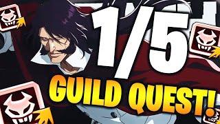 BEATING MELEE HOLLOW VERY HARD GUILD QUEST WITH A 1/5 TEAM! Bleach: Brave Souls!
