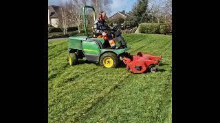 John Deere 1545 with Trimax flail mower 1st cut March 2024- Ireland 