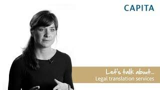 Let's talk about...legal translation services