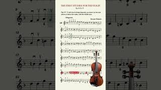 Richard Hofmann. The First Studies for the Violin. Op. 25. Study Nº 13 (Violin Tutorial) #shorts