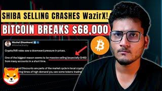 SHIBA INU SELLING CRASHES INDIAN EXCHANGE PRICES | WAZIRX COINDCX USDT | BITCOIN Crypto Update