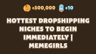 Hottest Dropshipping Niches to Begin Immediately | MemeGirls | MemeFi New Video Code Today