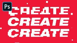 8-BIT PIXEL TEXT EFFECT - Adobe Photoshop CC Tutorial (2021)