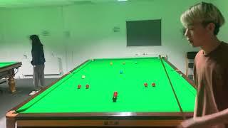 New practice routine as shown by a professional snooker player