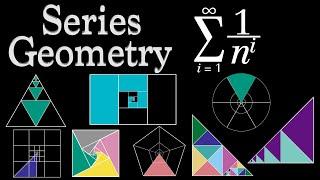 Beautiful Geometry behind Geometric Series (8 dissection visual proofs without words) #math #series
